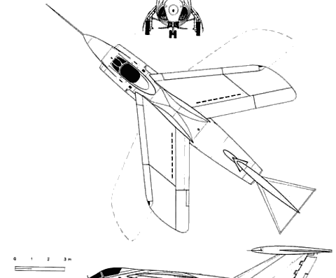 Самолет Grumman F10F Jaguar - чертежи, габариты, рисунки