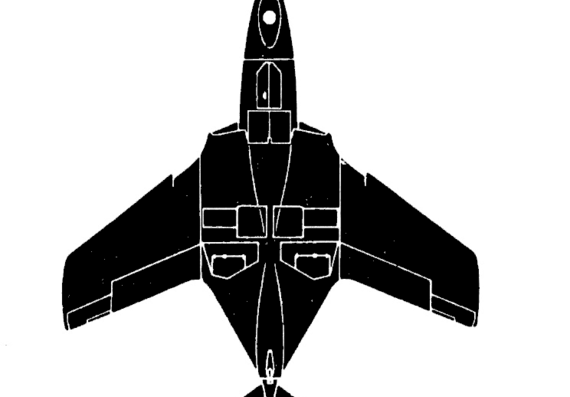 Самолет Grumman F9-F8 Cougar - чертежи, габариты, рисунки