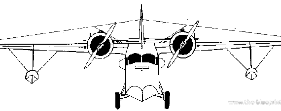 Самолет Grumman Goose - чертежи, габариты, рисунки