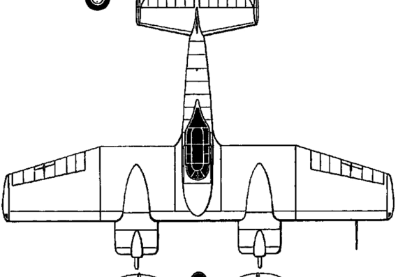 Самолет Grumman XF-5F Skyrocket - чертежи, габариты, рисунки