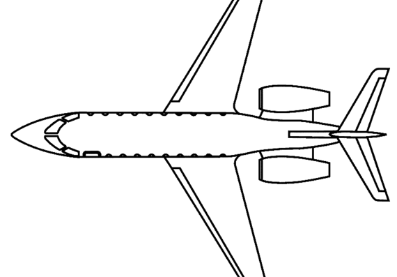 Самолет Gulfstream G280 - чертежи, габариты, рисунки