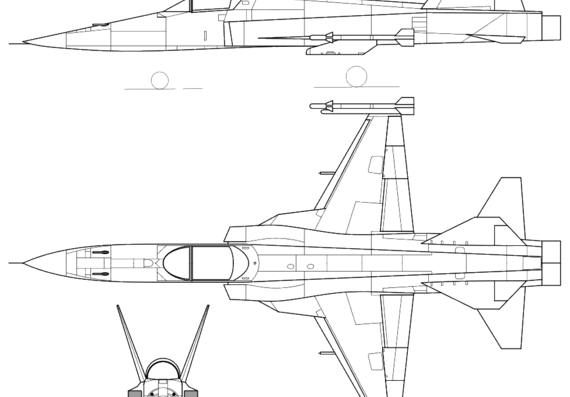 HESA Saeqeh aircraft - drawings, dimensions, figures