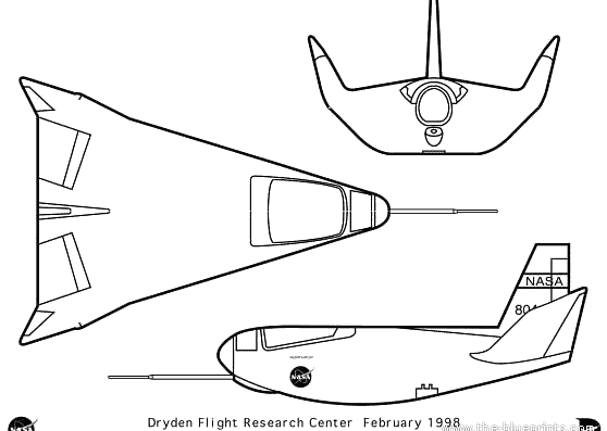 HL-10 aircraft - drawings, dimensions, figures