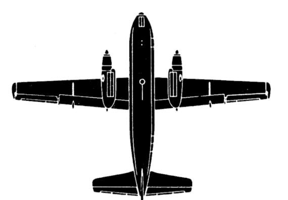 Самолет Handley Page Dart Herald - чертежи, габариты, рисунки