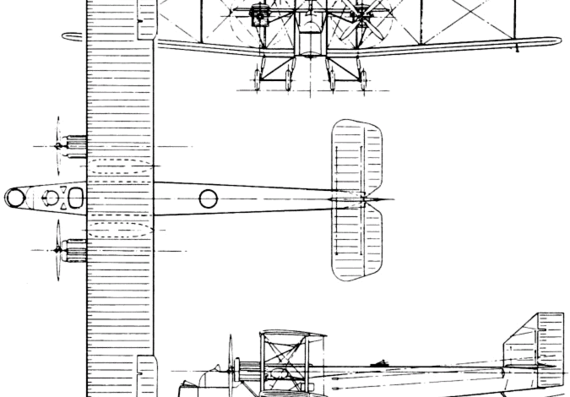 Handley Page H.P.24 Hyderabad (England) (1923) - drawings, dimensions, figures