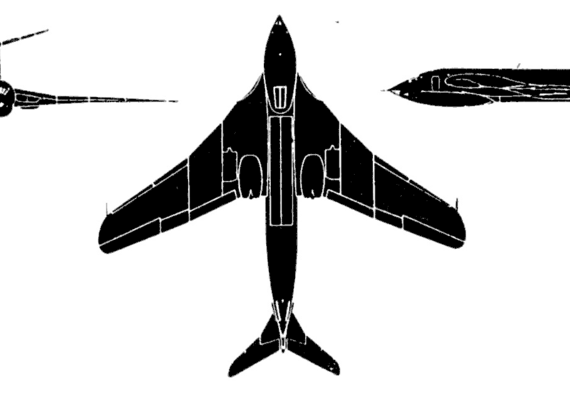 Самолет Handley Page Victor - чертежи, габариты, рисунки