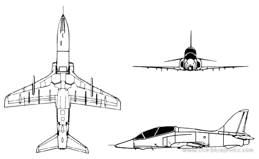 Самолет Hawk - чертежи, габариты, рисунки