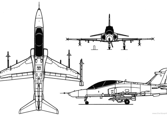 Самолет Hawk 100 - чертежи, габариты, рисунки
