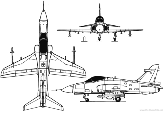 Самолет Hawk 200 - чертежи, габариты, рисунки
