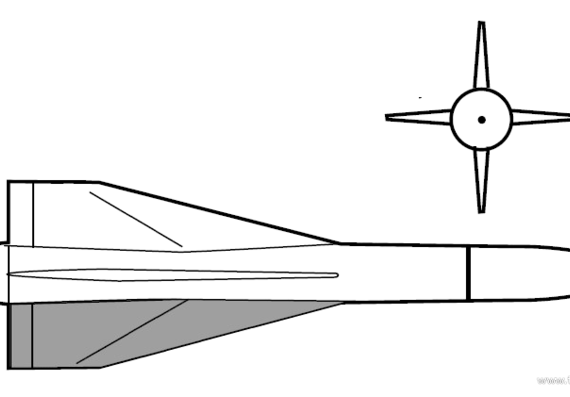 Самолет Hawk SAM Missile - чертежи, габариты, рисунки