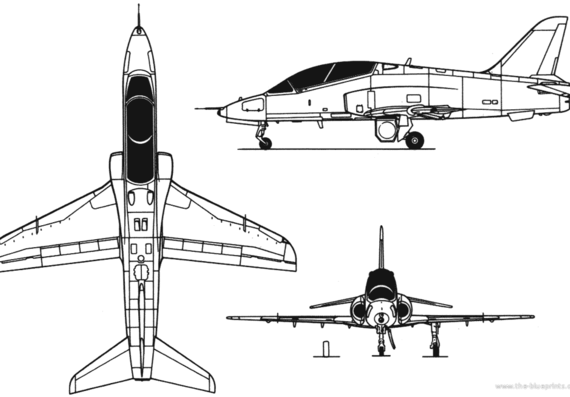 Самолет Hawk TMK - чертежи, габариты, рисунки