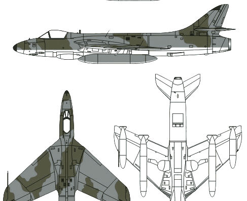Hawker Hunter F Mk.5 - drawings, dimensions, figures