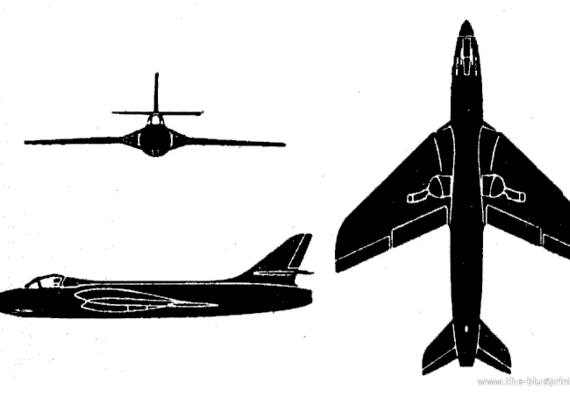 Hawker Hunter F Mk. 1 - drawings, dimensions, figures