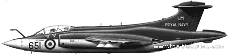 Самолет Hawker Siddeley Buccaneer S.Mk.2 - чертежи, габариты, рисунки