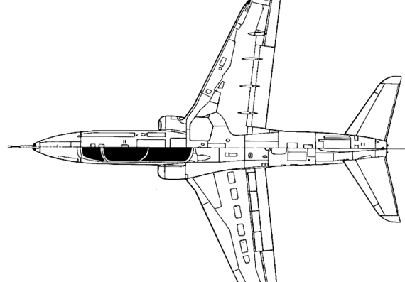 Самолет Hawker Siddeley HS-1182 Hawk - чертежи, габариты, рисунки