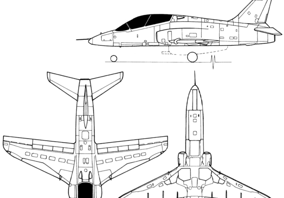 Самолет Hawker Siddeley Hawk - чертежи, габариты, рисунки