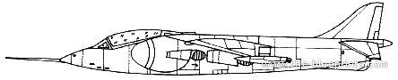 Самолет Hawker Siddeley P.1127 - чертежи, габариты, рисунки
