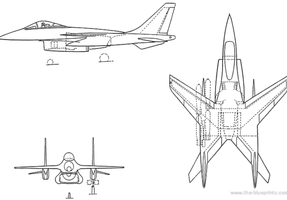 Hawker p.1214-3 aircraft - drawings, dimensions, figures