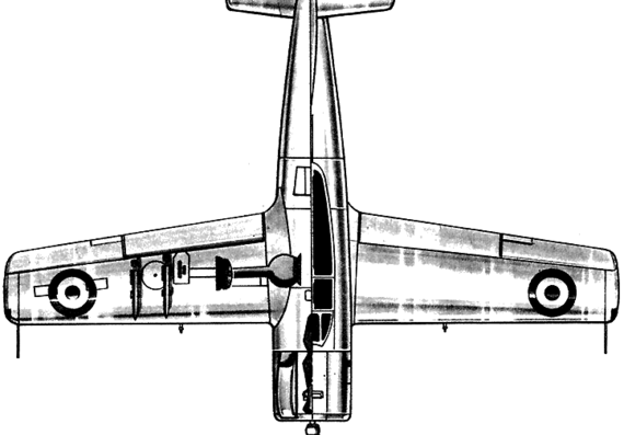 Самолет Hispano-Aviacion HA-100 Triana - чертежи, габариты, рисунки
