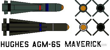 Самолет Hughes AGM-65 Maverick - чертежи, габариты, рисунки