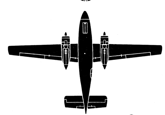 Самолет Hunting Pembroke - чертежи, габариты, рисунки