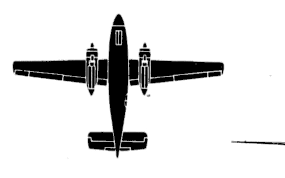 Самолет Hunting Percival Pembroke - чертежи, габариты, рисунки