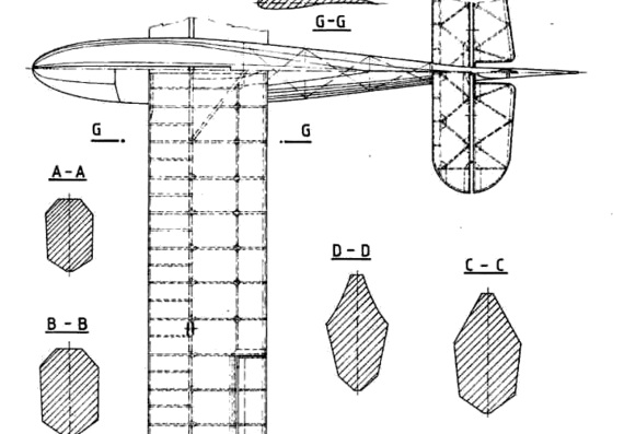 Hutter 17 aircraft - drawings, dimensions, figures