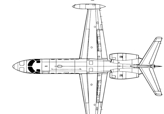 Самолет IAI-1123 Westwind - чертежи, габариты, рисунки