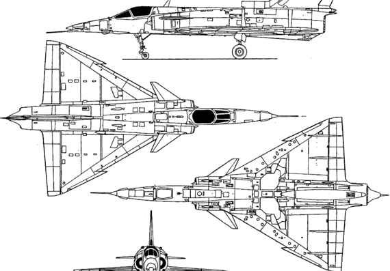 IAI Kfir C aircraft - drawings, dimensions, figures