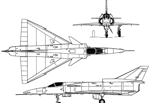 Самолет IAI Kfir (Israel) (1971) - чертежи, габариты, рисунки