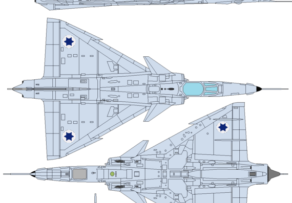 IAI Kfir V7 aircraft - drawings, dimensions, figures