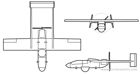 Самолет IAI Scout (UAV) - чертежи, габариты, рисунки