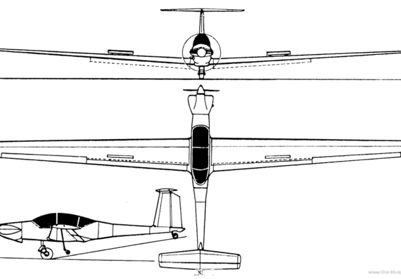 Самолет ICAer IS-28M1 - чертежи, габариты, рисунки