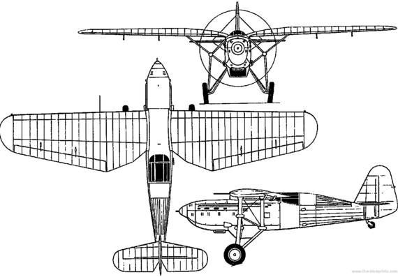 Самолет Ikarus IK-2 (Yugoslavia) - чертежи, габариты, рисунки