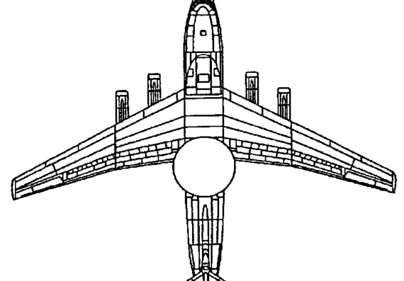 Ilyushin-Berijev A-50 (Russia) aircraft (1984) - drawings, dimensions, figures