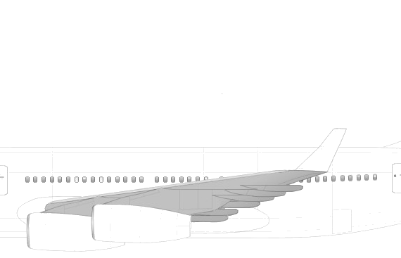 Самолет Илюшин IL96 -300 - чертежи, габариты, рисунки