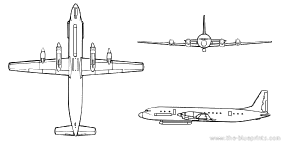 Самолет Илюшин Il-20 Coot A - чертежи, габариты, рисунки