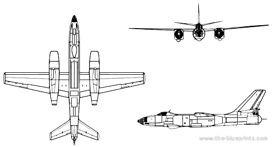 Самолет Илюшин Il-23 - чертежи, габариты, рисунки