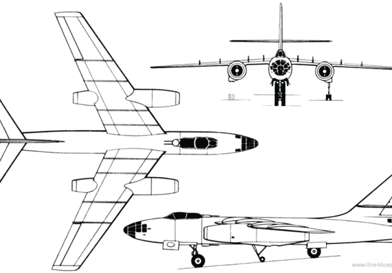 Самолет Илюшин Il-30 (Russia) (1951) - чертежи, габариты, рисунки
