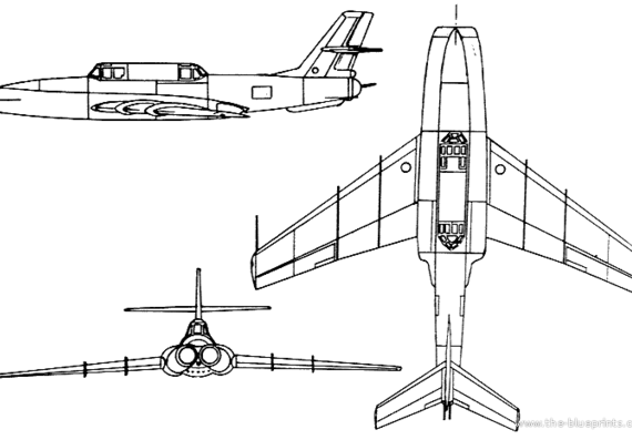 Самолет Илюшин Il-40 - чертежи, габариты, рисунки