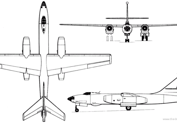 Самолет Илюшин Il-46 (Russia) (1952) - чертежи, габариты, рисунки