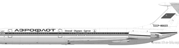 Самолет Илюшин Il-62M - чертежи, габариты, рисунки