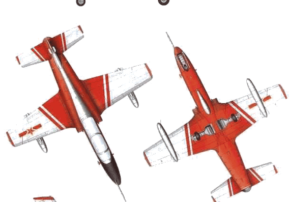 Самолет JL-8 K-8 Karakorum - чертежи, габариты, рисунки