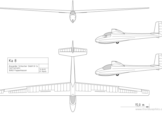 Самолет K 8 C - чертежи, габариты, рисунки