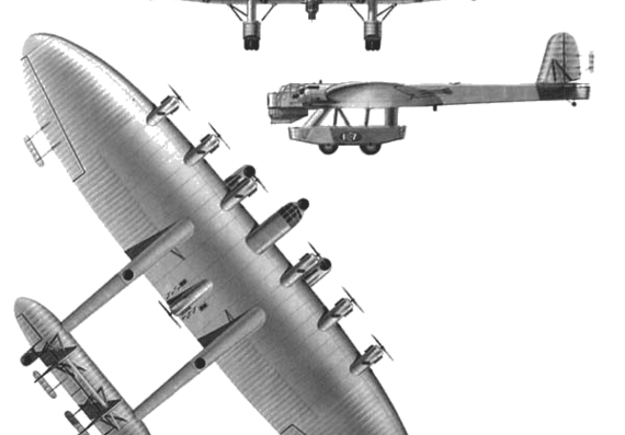 Kalinin K-7-2 aircraft - drawings, dimensions, figures