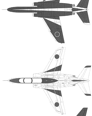 Kawasaki T-4 aircraft - drawings, dimensions, figures
