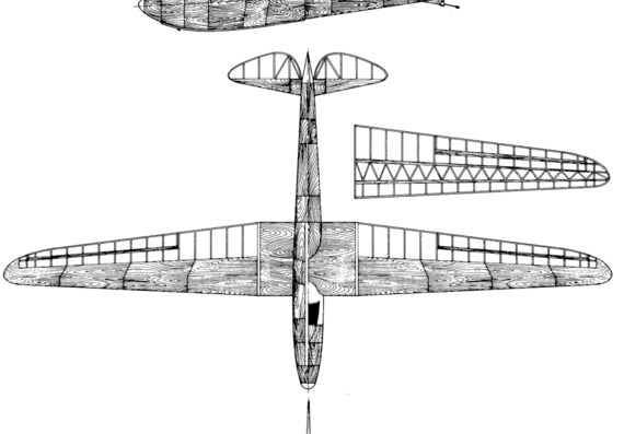 Korolev SK-3 Krasnaya Zvezda aircraft - drawings, dimensions, figures