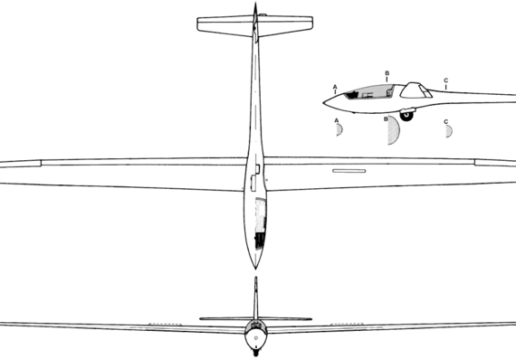 Самолет LAK-12 Lietuva - чертежи, габариты, рисунки