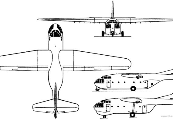 Самолет Laister CG-10 - чертежи, габариты, рисунки