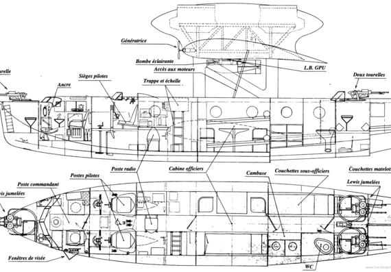 Latecoere 38 aircraft - drawings, dimensions, figures